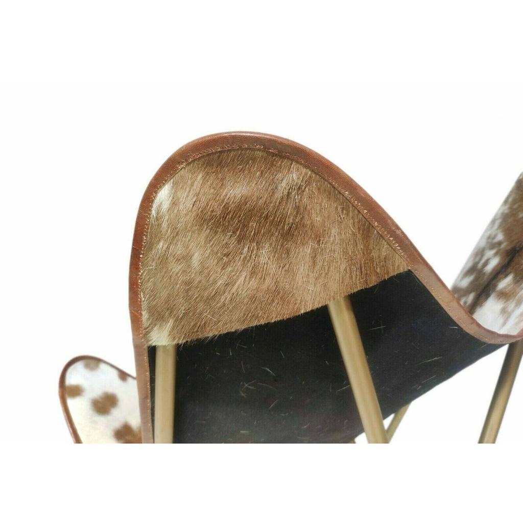 Винтажное кресло-бабочка из воловьей кожи ручной работы, спальное место, складное кресло RelaxChair