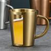 Корейская двухслойная пивная кружка из нержавеющей стали для чая, изолированная, противоожоговая кофейная кружка с ручкой, стакан для кухни, посуда для питья