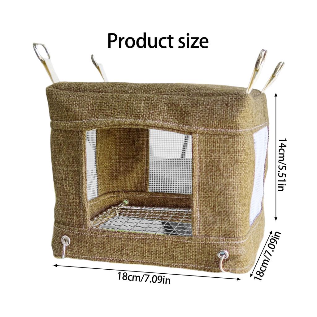 Bird Perch Nest Tent Stand for Parrots Conure Budgies Swing Breathable Hammock for Small Medium Parrots Toy
