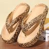 Summer Couple Flip Flops Leopard Print Thick Bottom Men's Sandals Women's Sandals