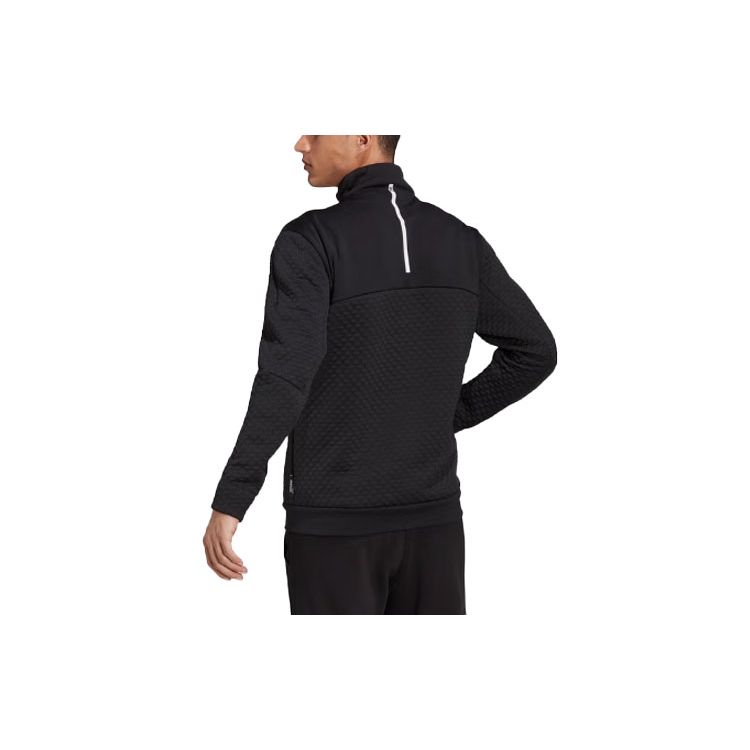 Adidas Logo Print Stand Collar Zip Jacket Men Jackets Black GT3742