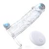 Penis Sleeve Silicone Vibrating Men Wireless Remote Control Penis Vibrator Sleeve Penis Enlargement Condoms Ten Frequency Simula