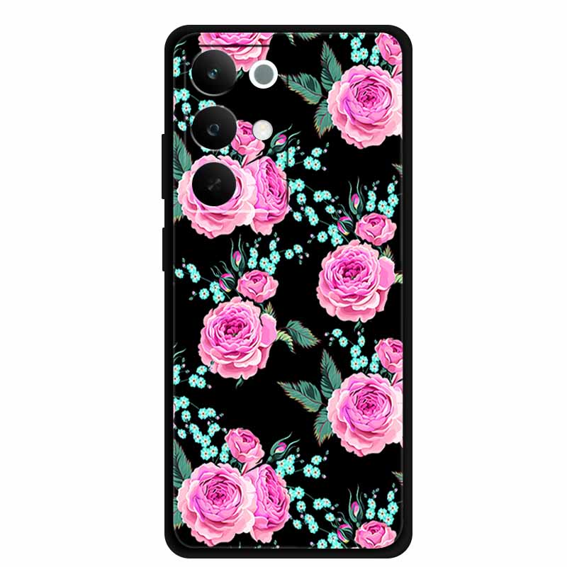 Black Silicone Case For Realme C85 Pro 2025 Case Cartoon Soft TPU Back Cover For Realme C85 5G Phone Case C 85 Pro Coque Funda