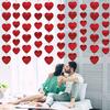 12 шт. Красная гирлянда в форме сердца для вечеринки, украшения на День святого Валентина, идеально подходит для праздничной атмосферы