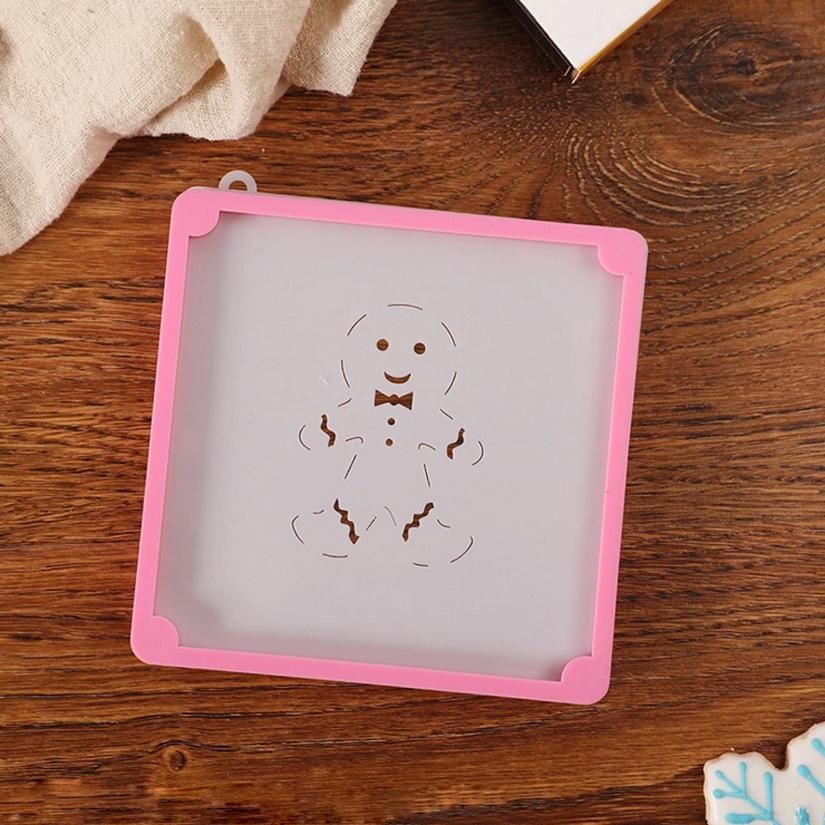 2 Pcs/set Cake Stencil Spray Mold Fixing Frames Decoration Printing Die Fondant Pennies Cookies Candy DIY Baking Tools