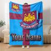 Name Custom West Ham United Print Flannel Blanket High Quality Warm Comfortable Cover for All Seasons Perfect for Gifts Home Decor