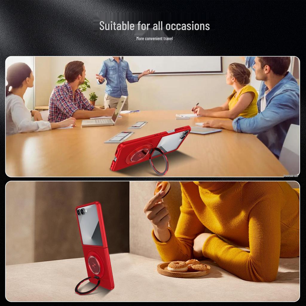 Магнитный чехол-подставка с вращением на 360° для Samsung Z-Flip7/6/5 - Складная защитная крышка