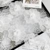 White Beaded Organza Three-Dimensional Flower Decorative Clothing Dress Lolita Hair Accessories Headgear Bag Lace Accessories
