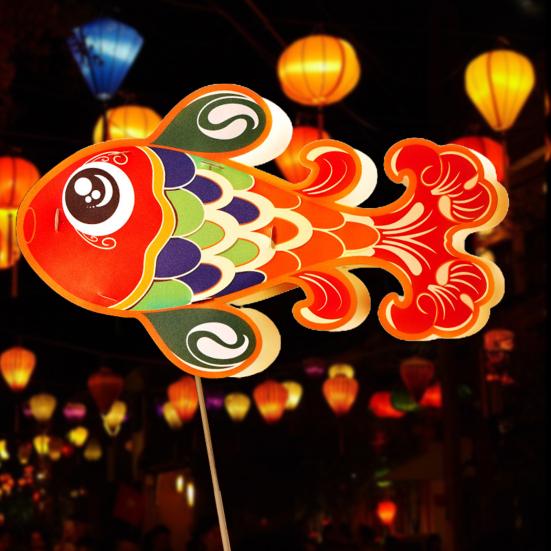 Карповый фонарь «сделай сам», ручной китайский новогодний светодиодный фонарь с рыбой для вечеринки, традиционные праздничные украшения