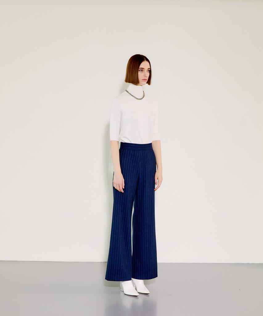 Chaenyuyog High-Waist Wide Pants [Navy]