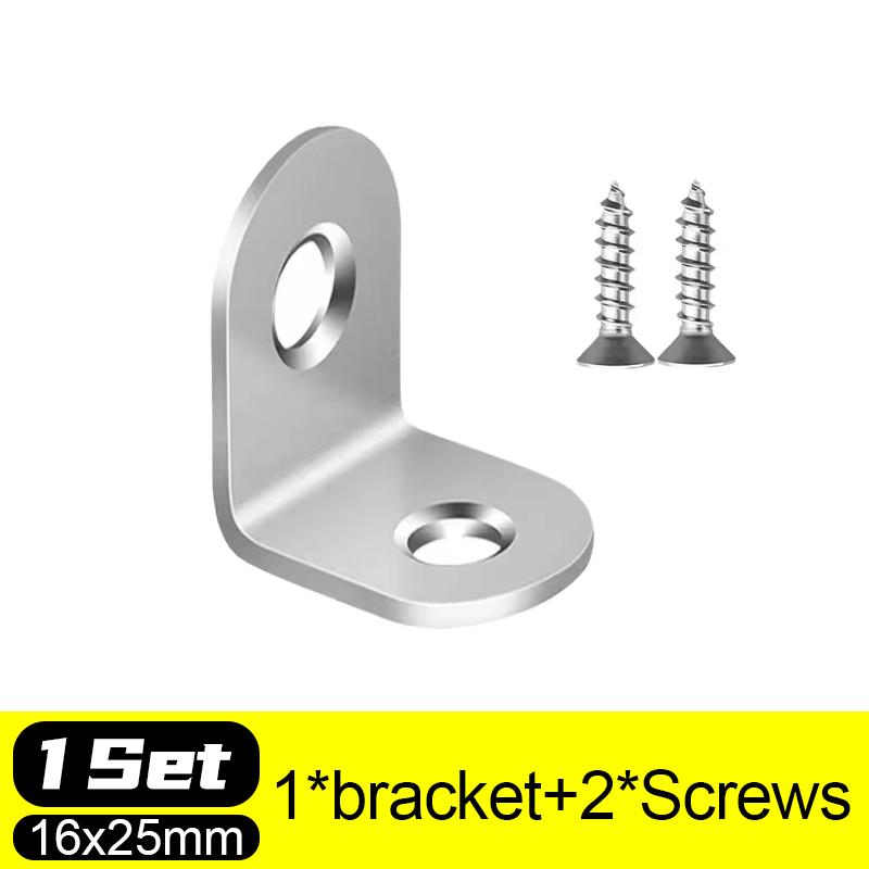 20/1 комплектов угловых кронштейнов L-образной формы из нержавеющей стали, угловые соединители L, крепеж для полок для каркаса опоры мебельного шкафа