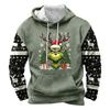 2026 Mens Christmas 3D Print Hoodie Casual Loose Fit Sweatshirt Youth