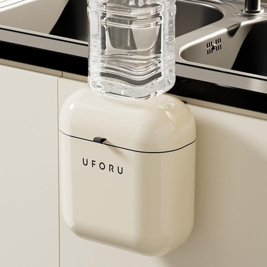 Wall-mounted Kitchen Trash Can with Lid Large Capacity Strong Load-bearing Kitchen Hanging