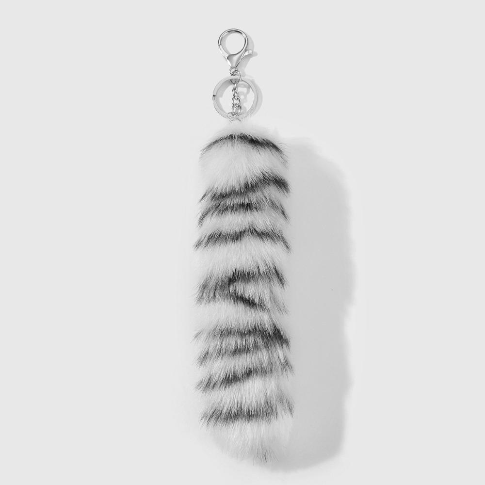 Leopard Print Animals Tail Keychain Hanging Bag Charms Fur Tails Pendant Jewelry Gifts
