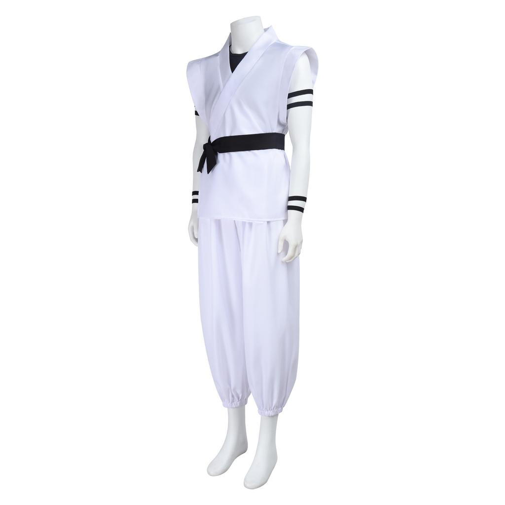 Anime spell back to war cos suit two-sided Nuo white kung fu suit, comics cosplay cosplay costume