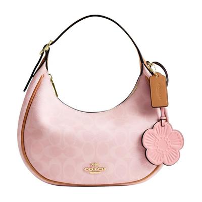 Сумка на плечо Эксклюзив к Дню святого Валентина CARMEN Crossbody 20 Регулируемый ремень Печатный модный подвеска-цветок-полумесяц Покрытый холст Средняя женская