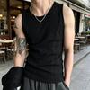 Мужская хлопковая майка в рубчик без рукавов для спортзала и активного отдыха
