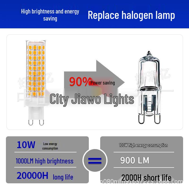 G9 LED Corn Light: Super Bright, Energy-Saving Bulb with Flicker-Free SMD Lamp Beads, Compatible with 110V-265V.