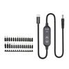 Кабель питания USB C с 28 адаптерами, 100 Вт, самая высокая эффективность, регулируемый источник питания, кабель для зарядки типа C DC5.5, 120 см