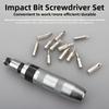 14/16 PCS Impact Screwdriver Set with Shock-Proof Design & Chisel Bits - Heavy Duty Flat Screw Extractor Tool Kit