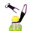 Audiophile Water Bottle Holder, 5-Piece Set (1 of Each Color), with Carabiner, Aluminum and Nylon Strap, Water Bottle Carrying Hooks (Red, Yellow, Pur