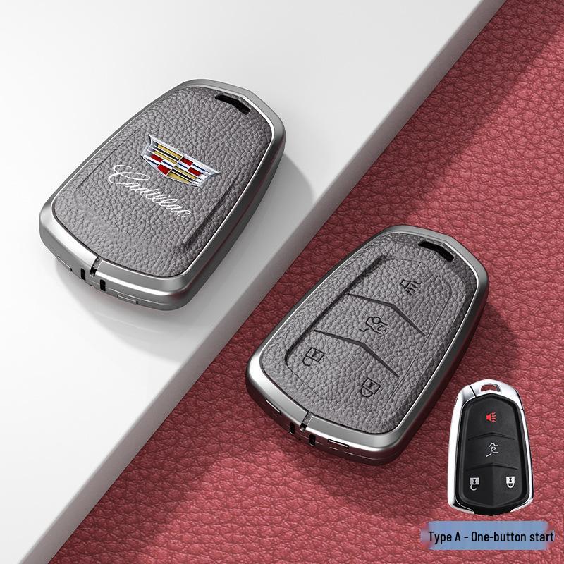 Кожаный чехол для ключа для Cadillac XT5/CT6/XT4/XTS и ATSL – Унисекс-дизайн с пряжкой