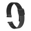 316L Stainless Steel Mesh Watch Band, 15mm Quick Release Adjustable Metal Watch Strap for Men and Women, Black
