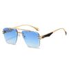 Wind Frameless Sunglasses Gradually Change Color Sunglasses Metal Texture Paint Sunshade Glasses