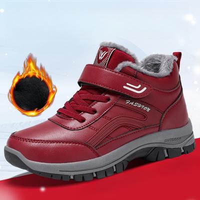 Хлопковая обувь, Женская обувь, Плюшевая, Утепленная, Обувь для походов, Зимние ботинки, Низкие, Женские ботинки