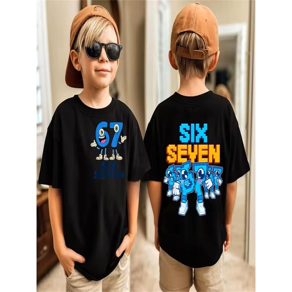Summer 67 Meme T-Shirt for Men's Funny Digital Print Short Sleeve Tee Loose Comfortable Tops Streetwear Fashion Women Clothes