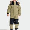 Children's Fashion Outdoor Waterproof Fleece-Lined Thickened Warm Boys' And Girls' One-Piece Ski Suit