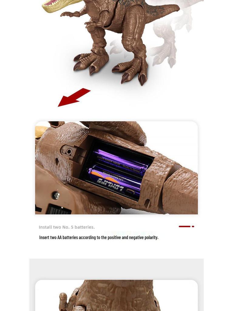 Детская электрическая игрушка-динозавр со световыми и звуковыми эффектами – Идеально подходит для сюжетно-ролевых игр и в качестве подарка на день рождения