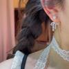 925 Silver Needle Exquisite Tiny Bow Ear Studs Cold Wind Personalized and Temperamental Earrings Minimalist Ear-Caring Ear Rings