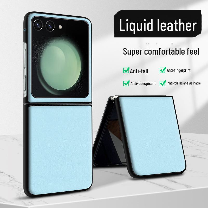 Чехол из жидкой кожи Samsung ZFlip5: Защита от падений и обрастания в одном элементе.