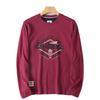 Foreign Trade Export Cattle Goods Overplus Order Cotton Washed Sanding Print T-shirt Men's Spring and Autumn Loose Long sleeve Bottoming Shirt Fashion