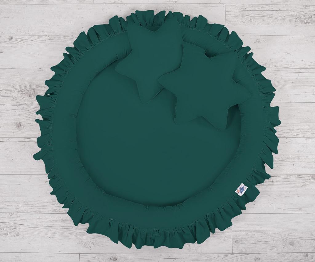 Play nest with frill - bottle green