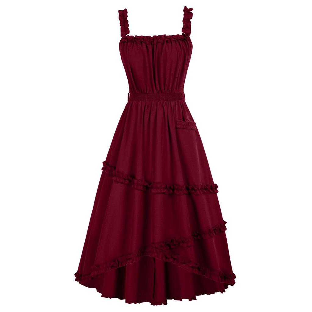 Женская мода, повседневные однотонные кружевные готические винтажные распашные платья