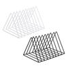 Desk Book Organizers Triangular Metal Book End 9 Compartments Bookend Book Magazine Stand Space Saving Magazine Rack