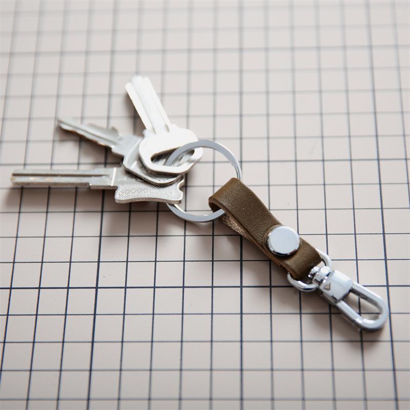 Дизайнерский кожаный держатель ключей, персонализированные кожаные брелоки для мужчин