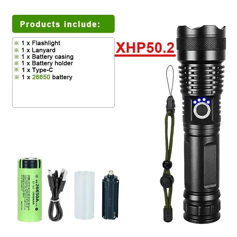 High Power Led Flashlight Rechargeable Long Range Tactical Torch Zoom Usb Hand Lantern for Camping, Outdoor & Emergency Use