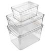 HAISIDIKE Clear Plastic Dustproof Storage Box with Lid and Handle