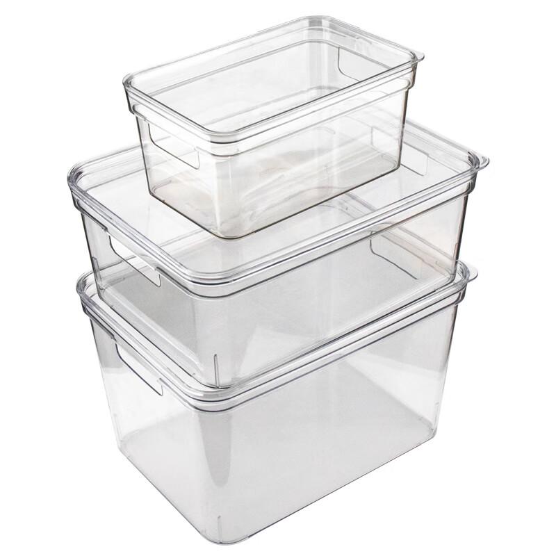 HAISIDIKE Clear Plastic Dustproof Storage Box with Lid and Handle