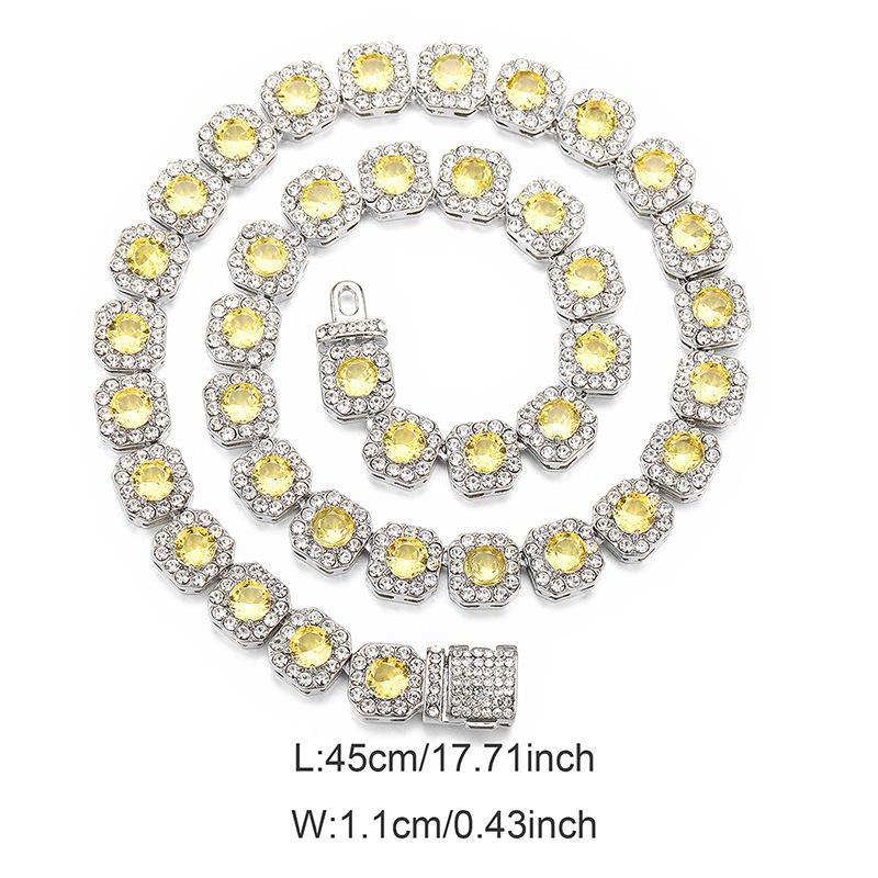 Ожерелье из сахарной цепочки в стиле хип-хоп, высококачественный дизайн, чувство 11 мм, циркониевое ожерелье из сахарной цепочки, кубинская цепочка