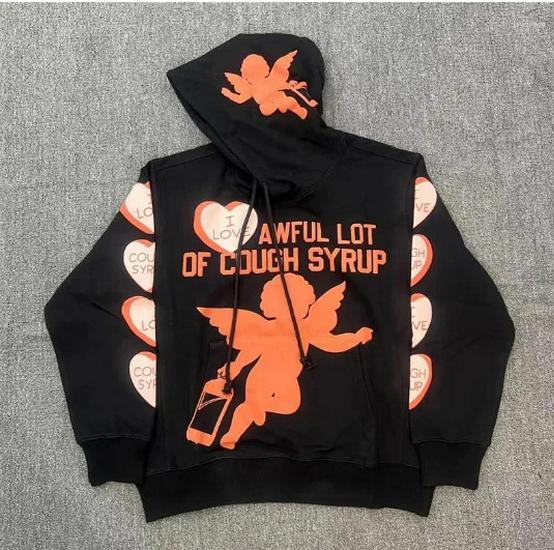 Худи на молнии с принтом черепа и стразами, американский уличный стиль, 24FW, с большим логотипом