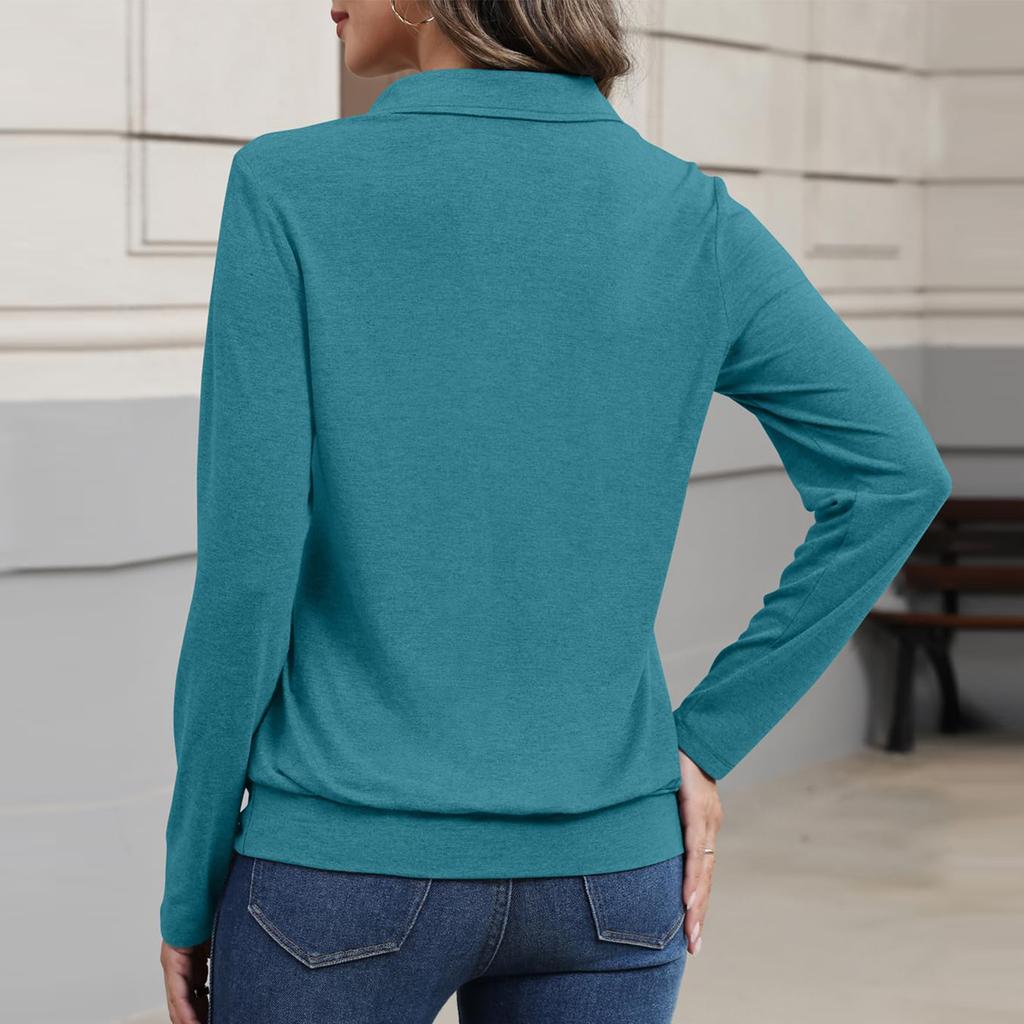 Женский модный однотонный топ с длинным рукавом