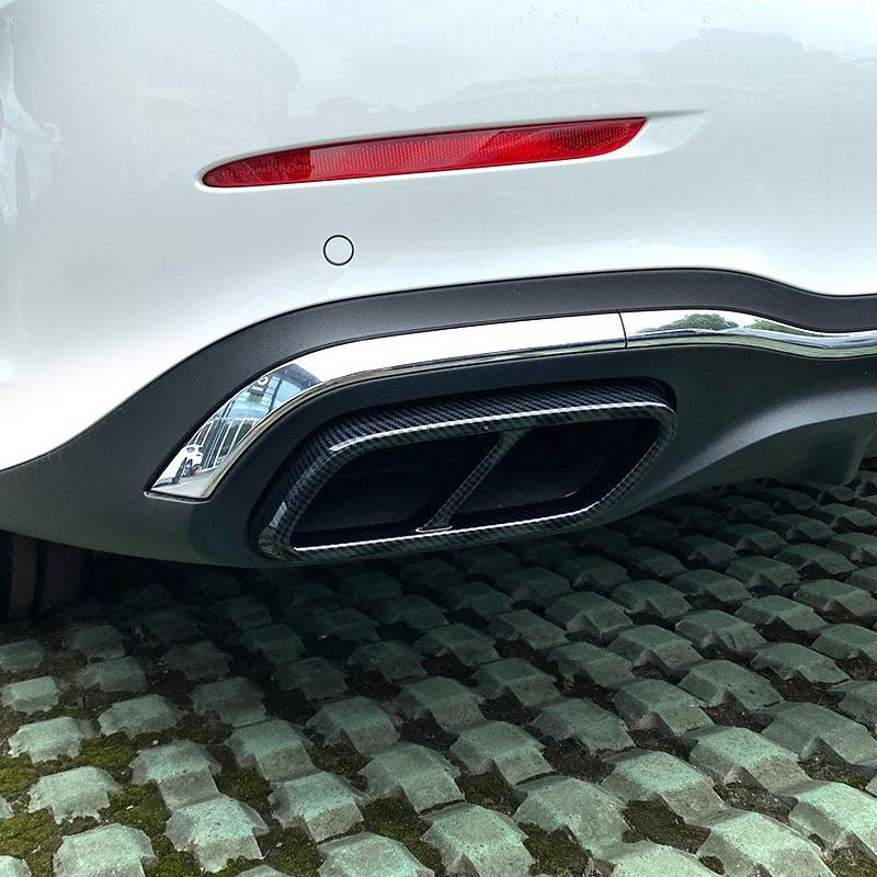 For Mercedes Benz C Class W206 C200 C220 C260 C300 2022+ ABS Car Accessories Muffler Exhaust Pipe Tail Throat Cover Trim