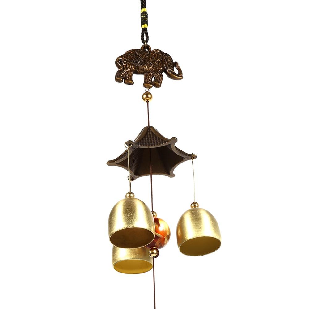 Metal Hanging Bell Ornament Elephant Outdoor Yard Decor Decorative Sound Ornament Tree Decor