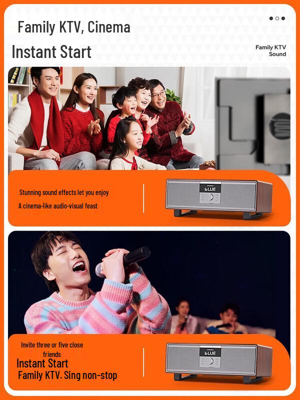 Домашняя аудиосистема SANSUI T76 для KTV с двумя микрофонами, штекер CN (адаптер в комплекте)