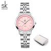 SHENGKE Новый Дизайн Женские Модные Часы Топ Бренд Нержавеющая Сталь Женские Кварцевые Наручные Часы Элегантные Женские Лучшие Подарки Часы