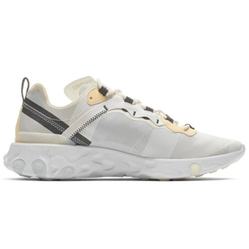 Nike React Element 55 White Pale Vanilla Sneakers BQ6166-101